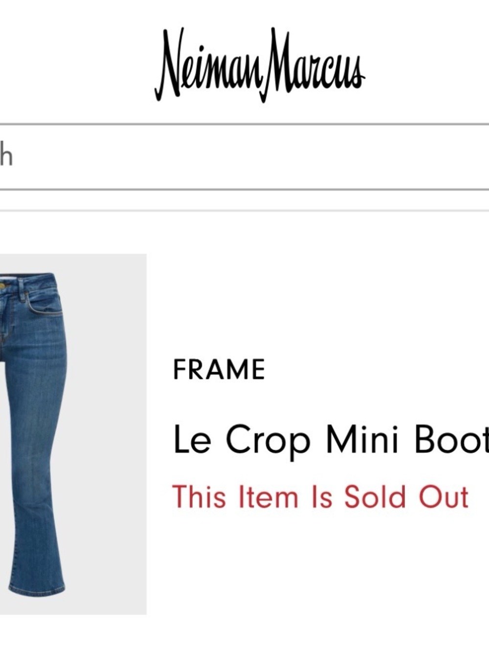 Frame Denim Le Crop Mini Boot in Medium Blue Wash